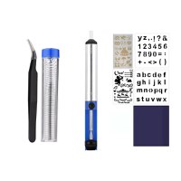 Set profesional pirogravura si lipire cu 62 piese, GlowforHome, mestesuguri si artizanat, multiple varfuri, 20W - 2