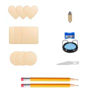 Set profesional pirogravura si lipire cu 62 piese, GlowforHome, mestesuguri si artizanat, multiple varfuri, 20W - 7