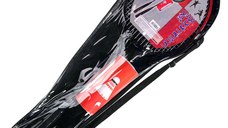 Set rachete badminton, 2 bucati, plastic, 3 fluturasi, 65 cm