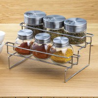 Set recipiente depozitare condimente, 7 piese, suport inox, AMBITION Spice - 2