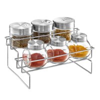 Set recipiente depozitare condimente, 7 piese, suport inox, AMBITION Spice - 3