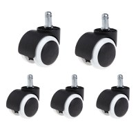 Set role scaun de birou Ideallstore, cauciuc, 5 bucati, negru - 7