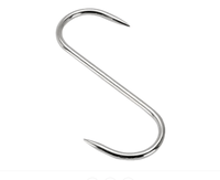 Set sase Carlige afumatoare carne , macelarie IdeallStore® , 17 cm , inox - 3