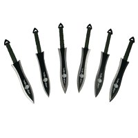 Set sase cutite de aruncat, Army Fury, otel inoxidabil, 19 cm - 4