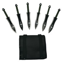 Set sase cutite de aruncat, Army Fury, otel inoxidabil, 19 cm - 5