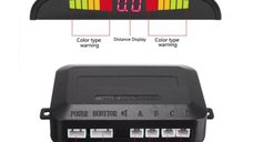 Set Senzori Parcare Auto Detector Parktronic Display Radar Monitor 4 Senzori, Negru/Verde