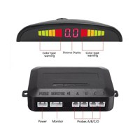 Set Senzori Parcare Auto Detector Parktronic Display Radar Monitor 4 Senzori, Negru/Verde - 1