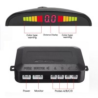 Set Senzori parcare auto detector parktronic display radar monitor 4 senzori NEGRU - 5