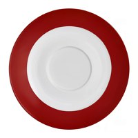 Set servire ceai sau cafea, 12 piese, 6 persoane, portelan, AMBITION Aura Red - 3