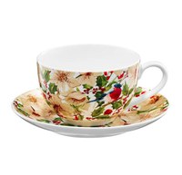 Set servire ceai sau cafea, 12 piese, 6 persoane, portelan, AMBITION Botanic - 1