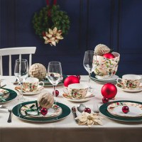 Set servire ceai sau cafea, 12 piese, 6 persoane, portelan, AMBITION Botanic - 3