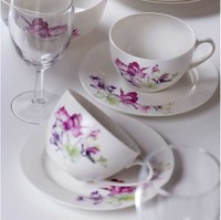 Set servire ceai sau cafea, 12 piese, 6 persoane, portelan, AMBITION Garden - 3