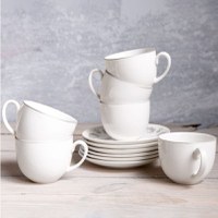Set servire ceai sau cafea, 12 piese, 6 persoane, portelan, AMBITION Glamour - 2