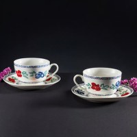 Set servire ceai sau cafea, 12 piese, 6 persoane, portelan, AMBITION Kalina - 6