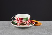 Set servire ceai sau cafea, 12 piese, 6 persoane, portelan, AMBITION Peony - 4