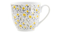 Set servire ceai sau cafea, 12 piese, 6 persoane, portelan, DOMOTTI Amarillo