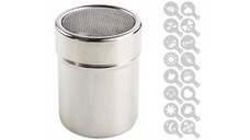 Set Sita pentru decorat cafeaua din inox + 16 forme