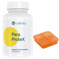 Set supliment alimentar si cutie pilule, CaliVita, recomandat antiparazitar, ParaProtex 100 tablete - 1
