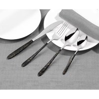 Set tacamuri inox, 16 piese, 4 persoane, SALTER Marble Gold - 2