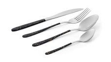 Set tacamuri inox, 16 piese, 4 persoane, SALTER Marble Gold