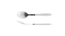 Set tacamuri inox 16 piese Reglisse, argintiu cu alb