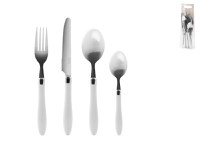 Set tacamuri inox 16 piese Reglisse, argintiu cu alb - 6