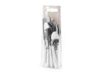 Set tacamuri inox 16 piese Reglisse, argintiu cu alb - 4