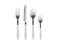Set tacamuri inox 16 piese Reglisse, argintiu cu alb - 3