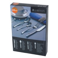 Set tacamuri inox, 24 piese, 6 persoane, AMBITION Wave - 3