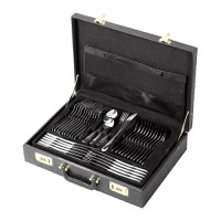 Set tacamuri inox, 72 piese, 12 persoane, ambalate in valiza, AMBITION Napoli - 1