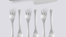Set tacamuri inox servire desert, 7 piese, AMBITION Verona