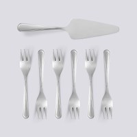 Set tacamuri inox servire desert, 7 piese, AMBITION Verona - 1