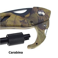 Set Topor Survivor, Desert Camo si Carabina multifunctionala 6 in 1, IdeallStore, 39 cm - 6