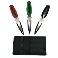 Set trei cutite de aruncat, Three Brothers, multicolor, otel inoxidabil, 18.5 cm - 1