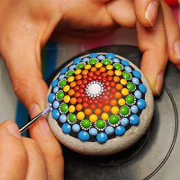 Set trusa instrumente de pictura in puncte, GlowforHome, pentru Mandala, decoratiuni, pietre, unghii, sabloane - 12