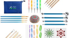 Set trusa instrumente de pictura in puncte, GlowforHome, pentru Mandala, decoratiuni, pietre, unghii, sabloane