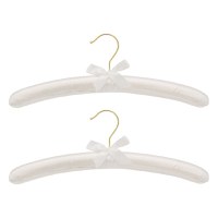 Set umerase, satin, 38cm, 2 bucati, alb - 2