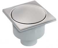 Sifon pardoseala fix,gratar inox,Click-Clack, 10 x 10 cm,iesire verticala 50 mm - 1