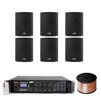 Sistem 6 boxe exterior BC40V negre, Bluetooth, USB, FM - 1