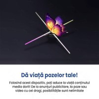 Sistem afisare cu proiector holograma, 672 leduri, GlowforHome, ajustare luminozitate, Bluetooth, WiFi, 56 cm - 1