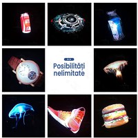 Sistem afisare cu proiector holograma, 672 leduri, GlowforHome, ajustare luminozitate, Bluetooth, WiFi, 56 cm - 4