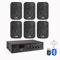 Sistem ambiental 6 boxe perete, Bluetooth, USB, FM - 1