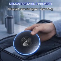 Sistem audio conferinta, eMeet M2 Speakerphone Bluetooth USB, 4 Microfoane AI 360°, Noise Cancelling - 6