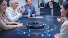Sistem audio conferinta, eMeet M2 Speakerphone Bluetooth USB, 4 Microfoane AI 360°, Noise Cancelling