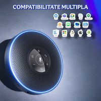 Sistem audio conferinta, eMeet M2 Speakerphone Bluetooth USB, 4 Microfoane AI 360°, Noise Cancelling - 8