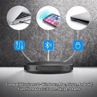 Sistem audio conferinta, eMeet M2 Speakerphone Bluetooth USB, 4 Microfoane AI 360°, Noise Cancelling - 7