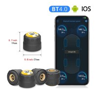 Sistem de monitorizare a presiunii in anvelope, BLE TPMS Bluetooth 4.0 pentru iOS / Android, senzori externi 4 bucati - 2
