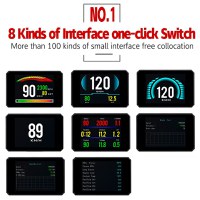 Sistem Monitor Auto Techstar P16 OBD2 HUD, Afisaj Head-Up Display pentru Monitorizare Viteza, RPM si Performanta Auto - 6
