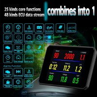 Sistem Monitor Auto Techstar P16 OBD2 HUD, Afisaj Head-Up Display pentru Monitorizare Viteza, RPM si Performanta Auto - 5