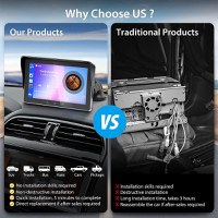 Sistem Multimedia Techstar® Apple Carplay/Android, Ecran tactil, 7 inch 1080P Full HD, Bluetooth, Mirror Link/card - 5